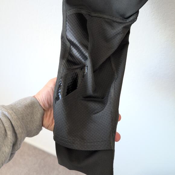 Under Armour Men's ColdGear Leggings XL Olive Green Moisture Wicking Ankle Slit - Picture 7 of 8